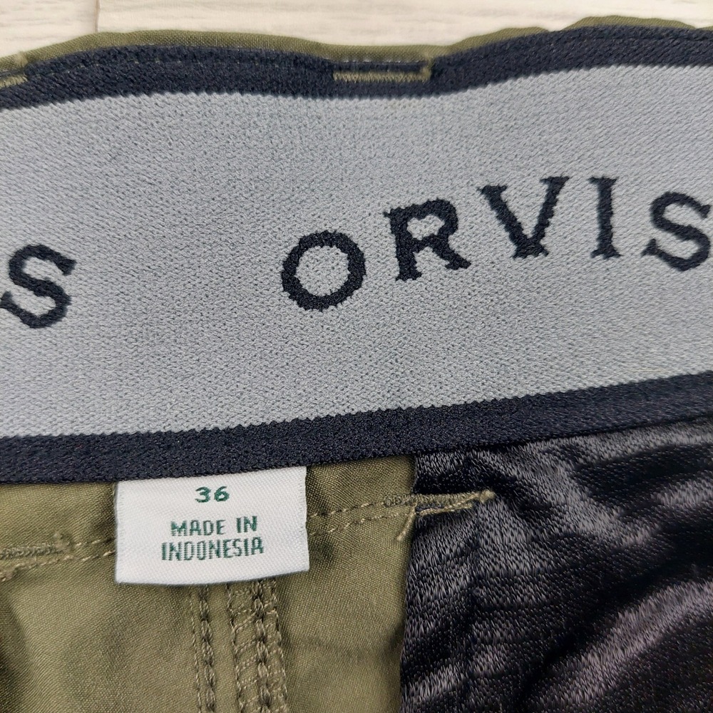 Orvis Cargo Shorts Mens 36 Blue Olive Green Bundle Tech Hiking Outdoor Lot of 2 - Picture 6 of 10